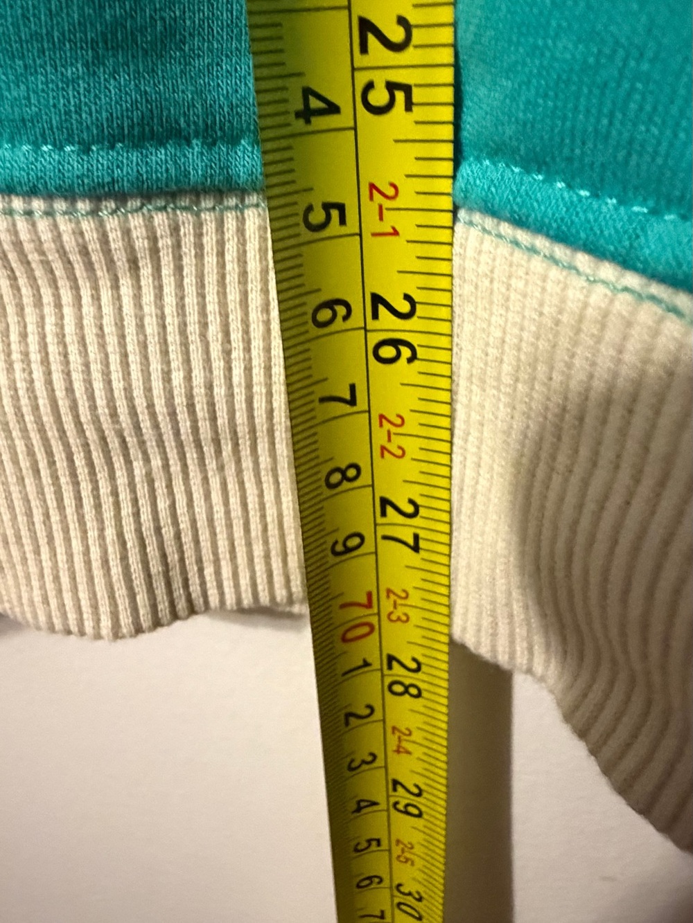 4/$25 Teal Patchwork Raglan Pullover Sweatshirt - Picture 6 of 6